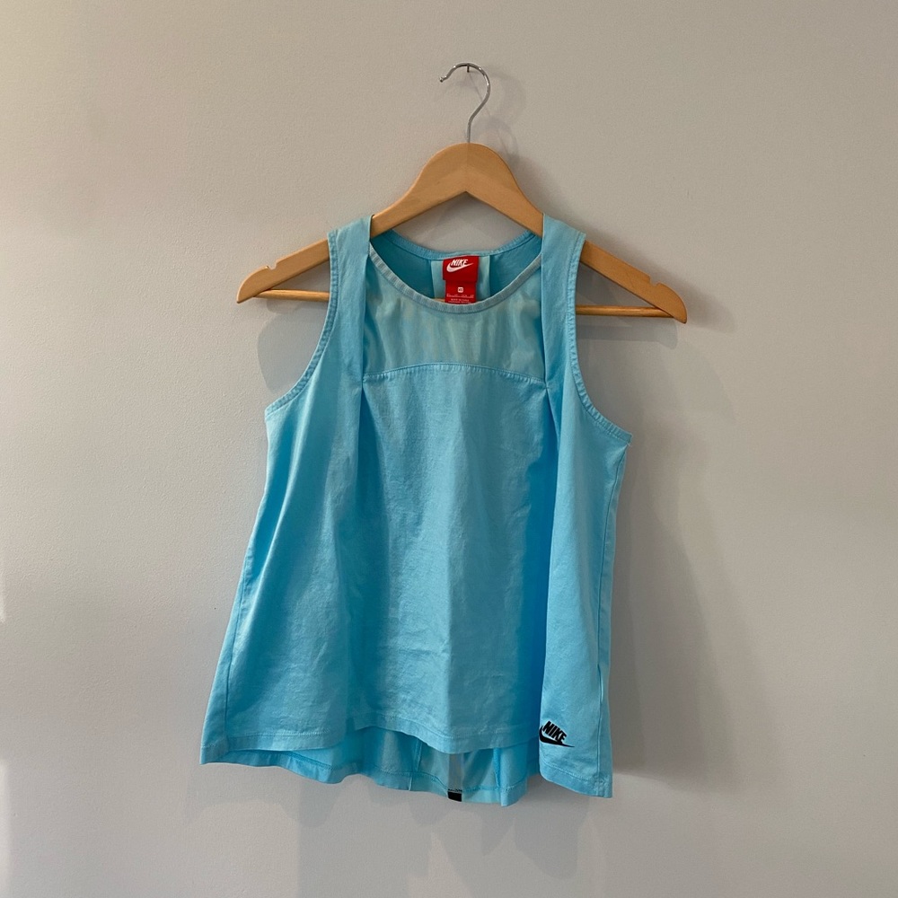 Nike light blue loose tank top XS